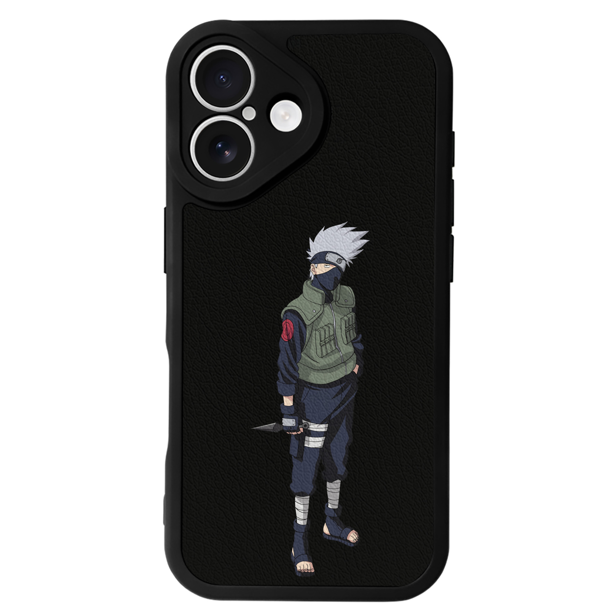 （画像用） NARUTO -ナルト- はたけ カカシ Hatake Kakashi 【iPhone 16シリーズ対応】シリコンスマホケース（レザー調） 材質：シリコン